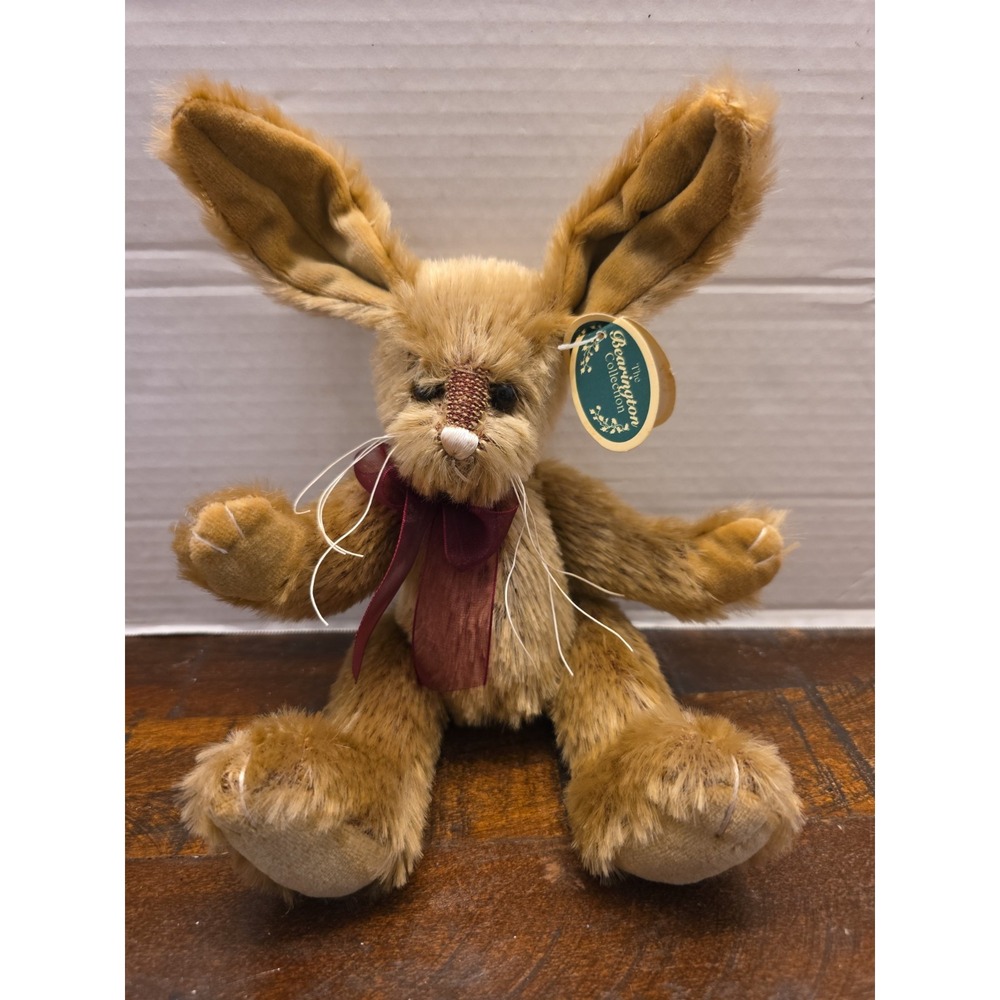 Bearington Collection Willie Hare Bunny Rabbit Plush 4095 Jointed Poseable NWT